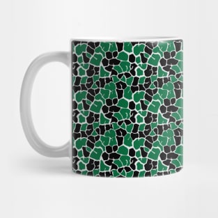 Elephant Print Skin Pattern Green Black Mug